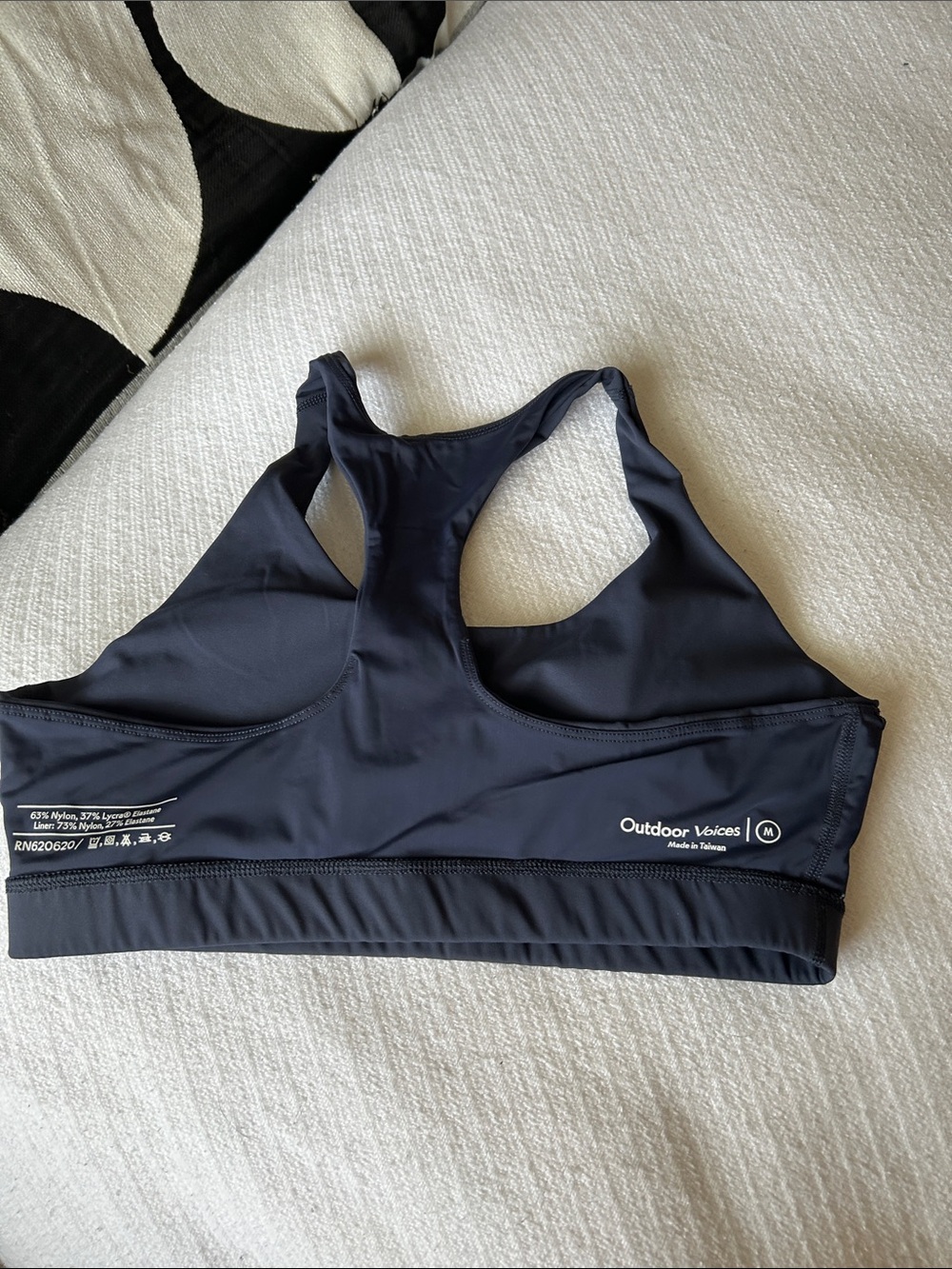 Outdoor Voices Navy/Black Racerback Sports Bra